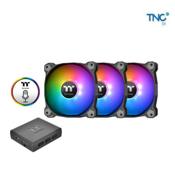 Quạt Tản Nhiệt Thermaltake Pure Plus 12 Led RGB Premium Edition (Pack 3 Fan+Hub)