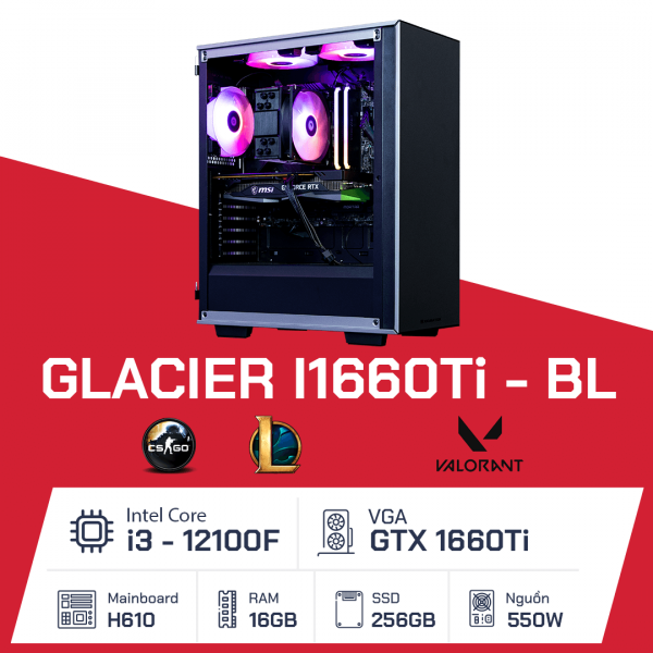 PC Gaming - Glacier I1660Ti - BL