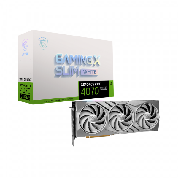 Card Màn Hình MSI GeForce RTX 4070 SUPER 12G GAMING X SLIM White