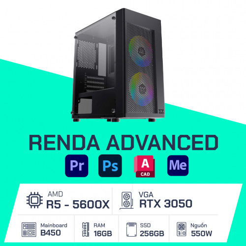 PC Đồ Họa - Renda Advanced - R5-5600X / RTX 3050 /