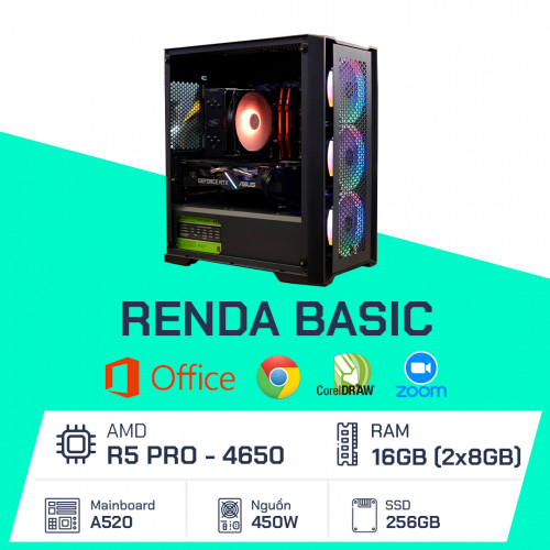 PC Đồ Họa - Renda Basic - R5 Pro 4650G