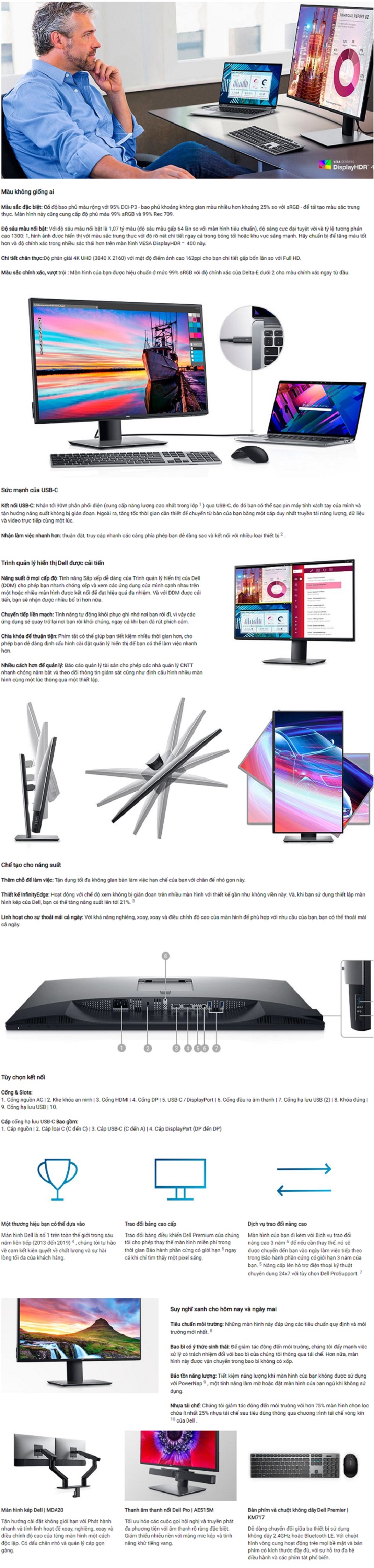 Màn hình Đồ họa Dell Ultrasharp U2720Q Màn hình Đồ họa Dell Ultrasharp U2720Q