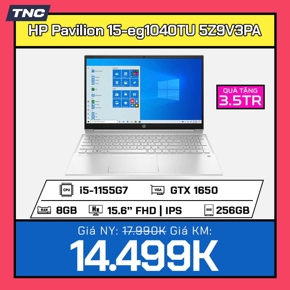 Laptop HP Pavilion 15-eg1040TU (5Z9V3PA) i5-1155G7/ 8GB/ 256GB/ 15.6 inch FHD/ Win 11