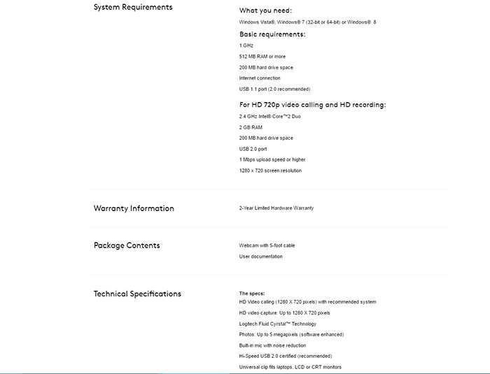 Webcam Logitech C310 (2)