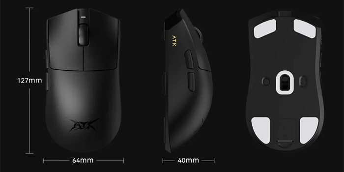 TNC Store Chuột Không Dây ATK Blazing Sky X1 PRO MAX Tri Mode Màu Đen