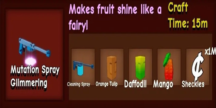 TNC Store Mutation Spray Glimmering Grow A Garden - Cách Chơi Fairy Event