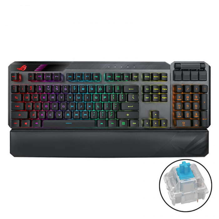 TNC Store Bàn Phím Cơ Asus ROG Claymore II RGB Wireless Blue Switch