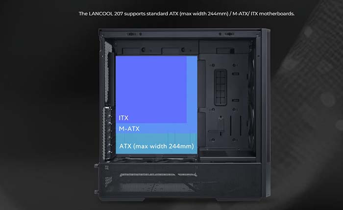 TNC Store Vỏ Case Lian Li LANCOOL 207RX Black LAN207RX