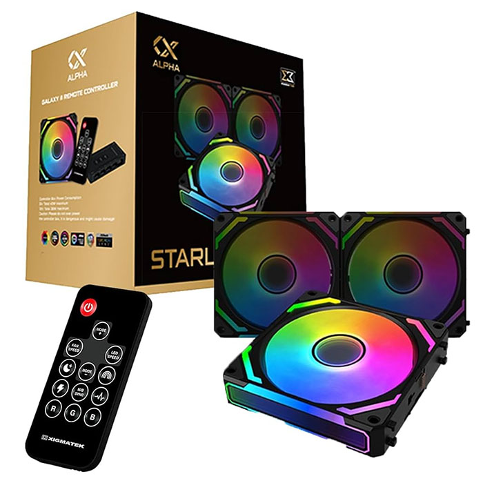 TNC Store Quạt Tản Nhiệt Xigmatek Starlink ARGB Pack 3 Fan