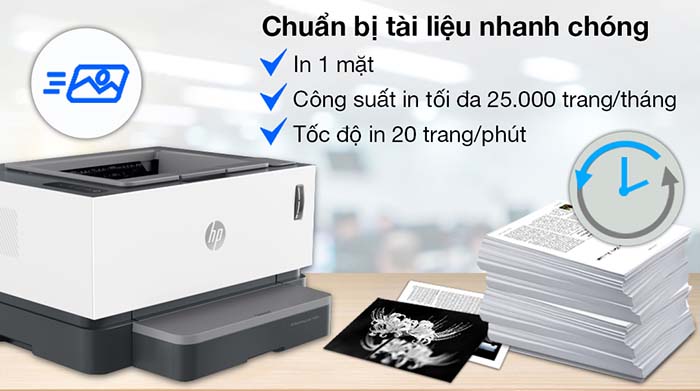 TNC Store Máy In Đen Trắng HP Neverstop Laser 1000A (4RY22A) - Đơn Năng