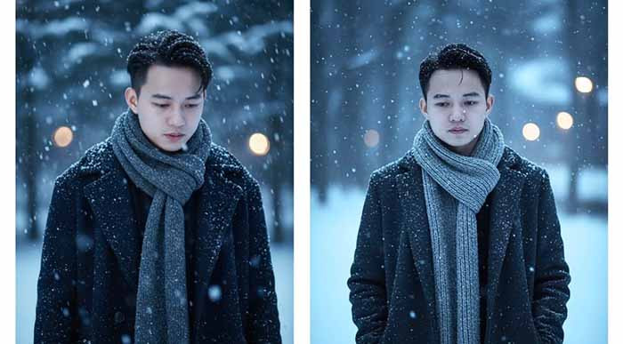 TNC Store Câu Lệnh Tạo Ảnh Trên Gemini Tuyết Rơi