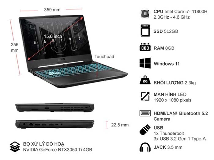 TNC Store Laptop Asus TUF Gaming F15 FX506HE