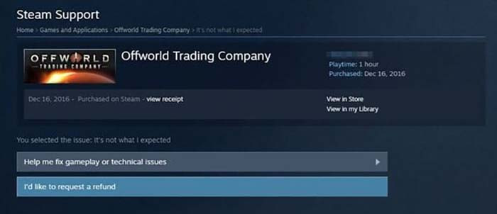 TNC Store Cách Refund Game Steam