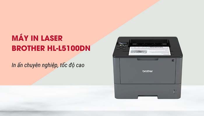 TNC Store Máy In Laser Trắng Đen Brother HL-L5100DN - Đơn Năng