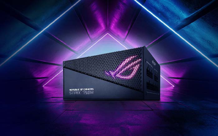 TNC Store Nguồn ASUS ROG STRIX AURA GAMING PCIE 5.0 1200W 80 Plus Gold Full Modular