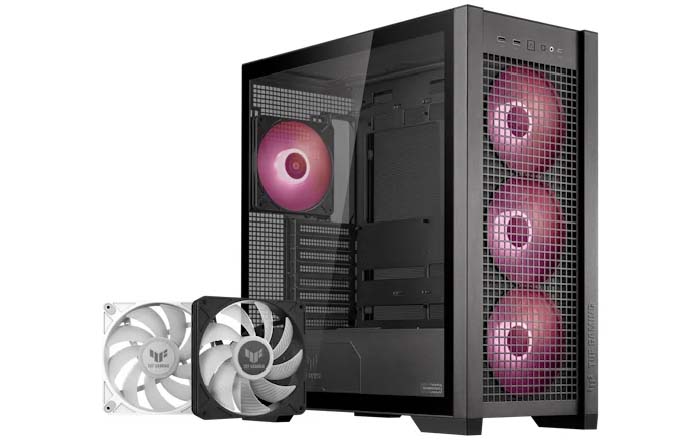 TNC Store Vỏ Case ASUS TUF Gaming GT302 ARGB (EATX/ Màu Đen/ Kèm Sẵn 4 Fan)