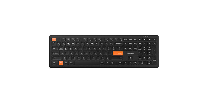 TNC Store Bàn Phím Cơ Không Dây DAREU LK150D Black Orange