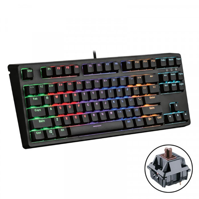 TNC Store Bàn phím cơ E-DRA EK387 V2 TKL Brown Switch