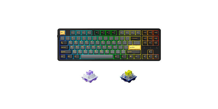 TNC Store Bàn Phím Cơ Gaming DAREU EK87 Pro Black Golden