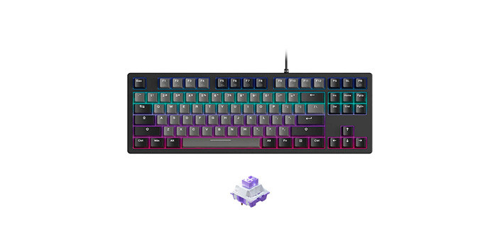 TNC Store Bàn Phím Cơ Gaming DAREU EK87 v2 PBT Gray Black
