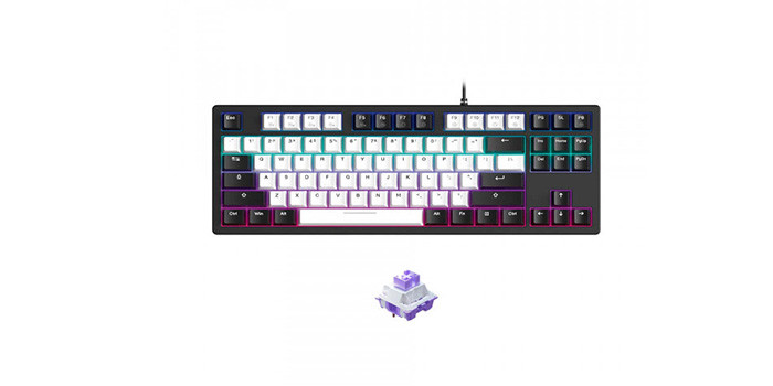 TNC Store Bàn Phím Cơ Gaming DAREU EK87 v2 PBT White Black