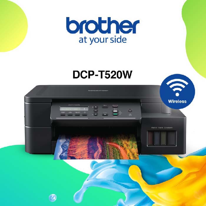 TNC Store Máy In Phun Màu Brother DCP-T520W - Đa Năng