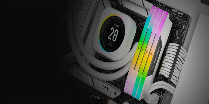 TNC Store RAM Corsair Vengeance RGB 64GB (32GBx2) DDR5 Bus 6000MHz (CMH64GX5M2B6000C38)