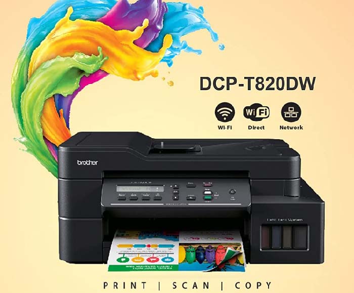 TNC Store Máy In Phun Màu Brother DCP-T820DW - Đa Năng