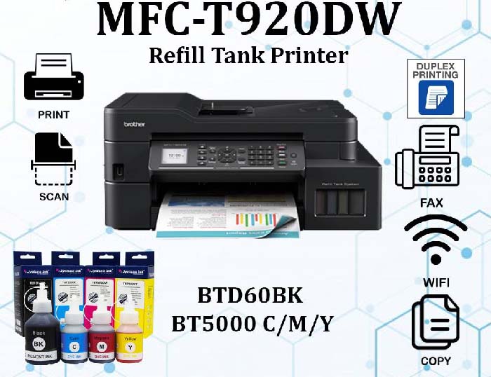 TNC Store Máy In Phun Màu Brother MFC-T920DW - Đa Năng