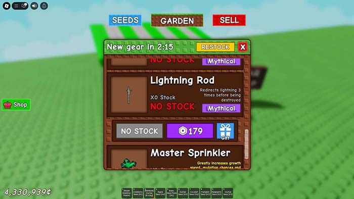 TNC Store Cách Dùng Lightning Rod Grow A Garden Tạo Đột Biến Shock