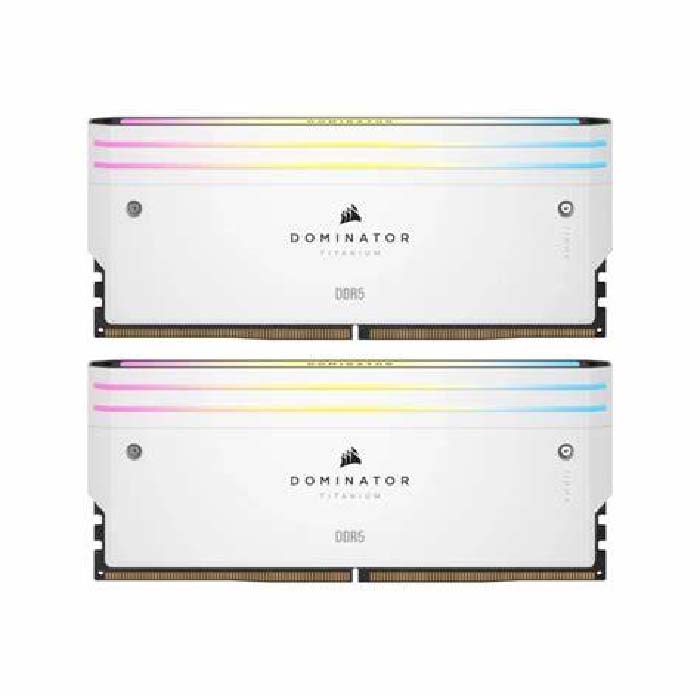 TNC Store RAM Corsair Dominator Titanium RGB 32GB (16GBx2) DDR5 Bus 6400MHz White (CMP32GX5M2B6400C32W)