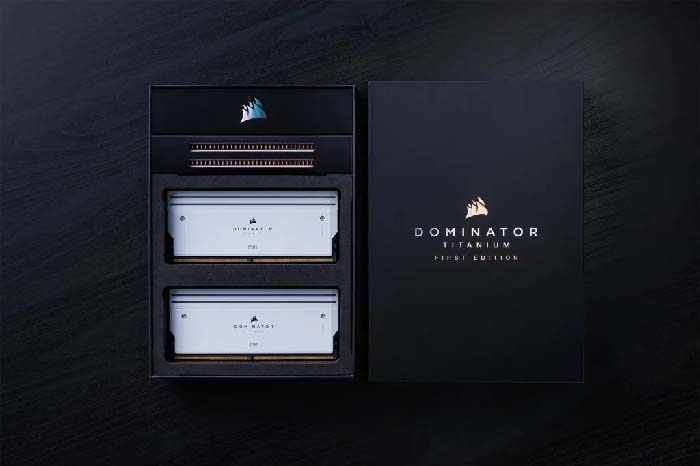 TNC Store RAM Corsair Dominator Titanium RGB 32GB (16GBx2) DDR5 Bus 6600MHz White (CMP32GX5M2X6600C32W)