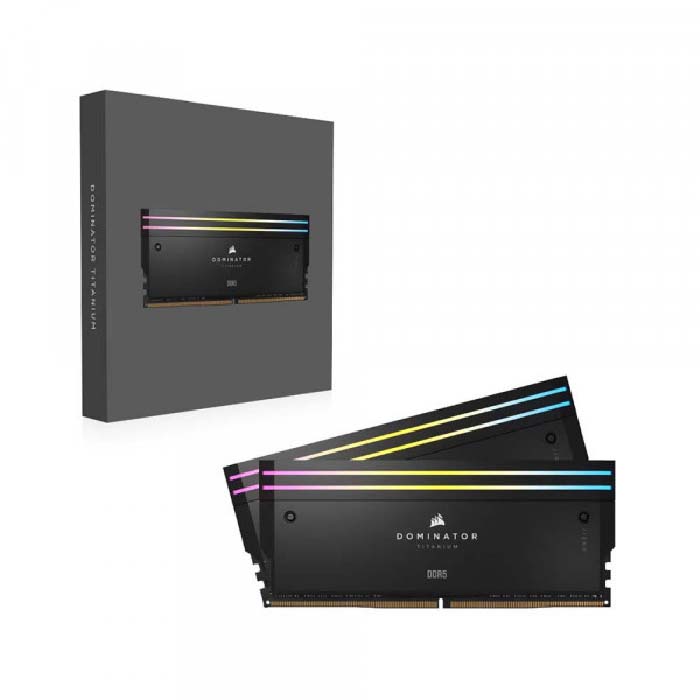 TNC Store RAM Corsair Dominator Titanium RGB 32GB (16GBx2) DDR5 Bus 7000MHz (CMP32GX5M2X7000C34)