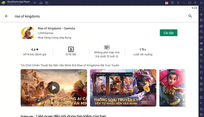 Hướng Dẫn Tải Và Chơi Rise Of Kingdoms Trên PC Với BlueStacks