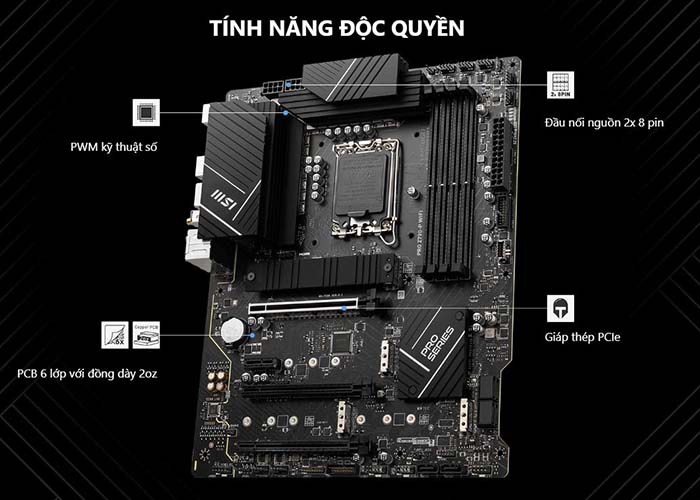 TNC Store Bo Mạch Chủ MSI PRO Z790 P WIFI DDR4