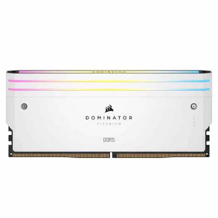 TNC Store RAM Corsair Dominator Titanium RGB 32GB (16GBx2) DDR5 Bus 7200MHz White (CMP32GX5M2X7200C34W)