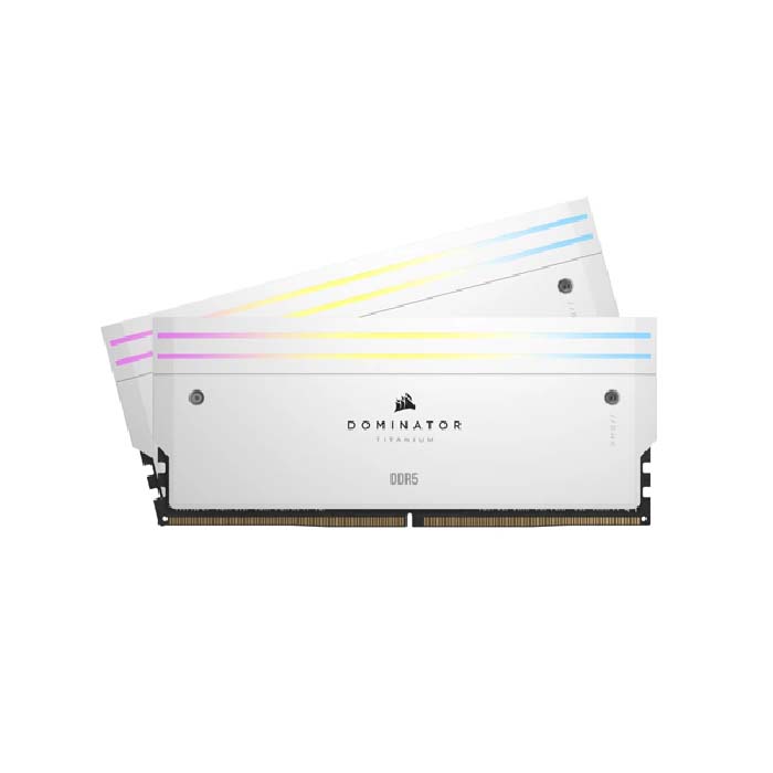 TNC Store RAM Corsair Dominator Titanium RGB 32GB (16GBx2) DDR5 Bus 7200MHz White (CMP32GX5M2X7200C34W)