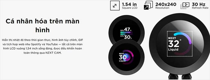 TNC Store Tản Nhiệt Nước NZXT Kraken Plus 240 V2 Black (RL-KN240-B2)