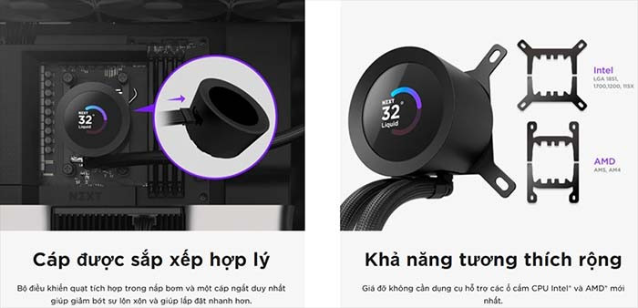 TNC Store Tản Nhiệt Nước NZXT Kraken Plus 240 V2 Black (RL-KN240-B2)