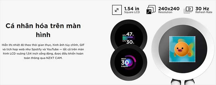 TNC Store Tản Nhiệt Nước NZXT Kraken Plus 240 RGB V2 White