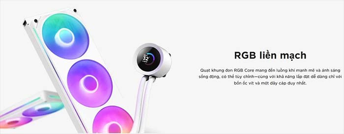TNC Store Tản Nhiệt Nước NZXT Kraken Plus 240 RGB V2 White