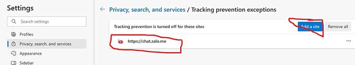 TNC Store Cách Khắc Phục Lỗi Không Truy Cập Zalo Web Trên Edge