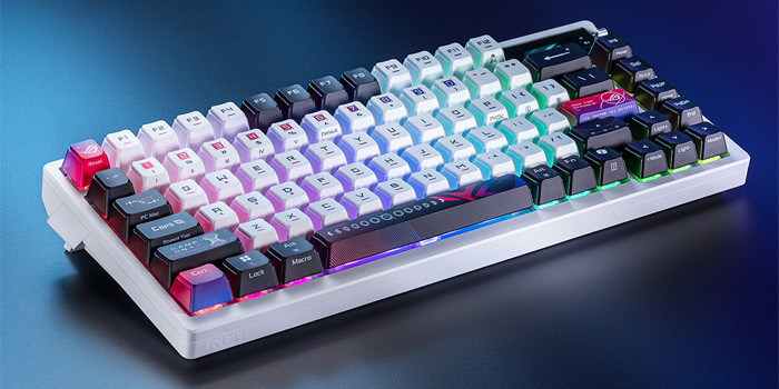 TNC Store Bàn Phím Cơ Asus Rog Azoth X (Wireless/ OLED LCD/ NXSWV2/ US/ PBT/ Trắng)
