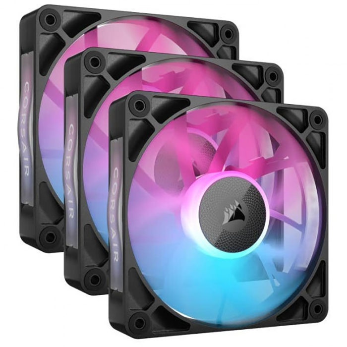 TNC Store Bộ 3 Quạt Máy Tính Corsair RX120 RGB Black