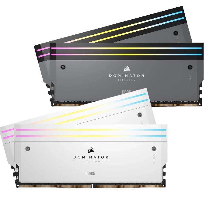 TNC Store RAM Corsair Dominator Titanium RGB 48GB (24GBx2) DDR5 Bus 7000MHz (CMP48GX5M2B7000C36W)