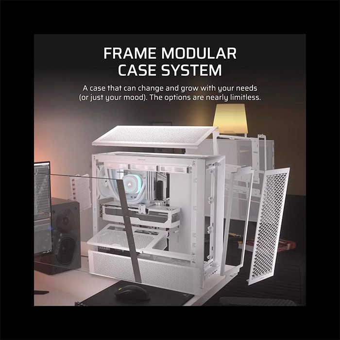 TNC Store Vỏ Case Corsair FRAME 4000D Mid-Tower White