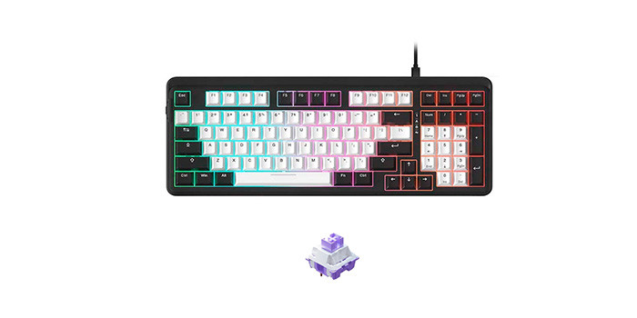 TNC Store Bàn Phím Cơ Gaming DAREU EK98 White x Black