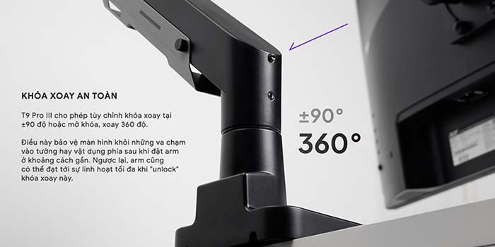 TNC Store Giá Đỡ Màn Hình HyperWork T9 Pro III (HPW-PMA01-BLK)