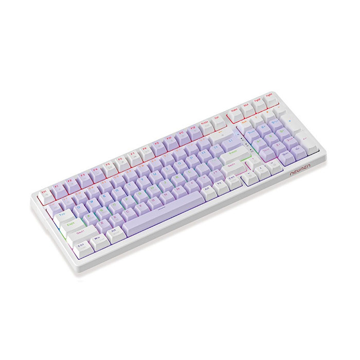 TNC Store Bàn Phím Cơ Newmen GM328 Purple White Blue Switch