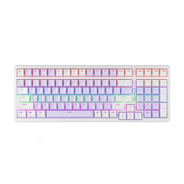 TNC Store Bàn Phím Cơ Newmen GM328 Purple White Red Switch